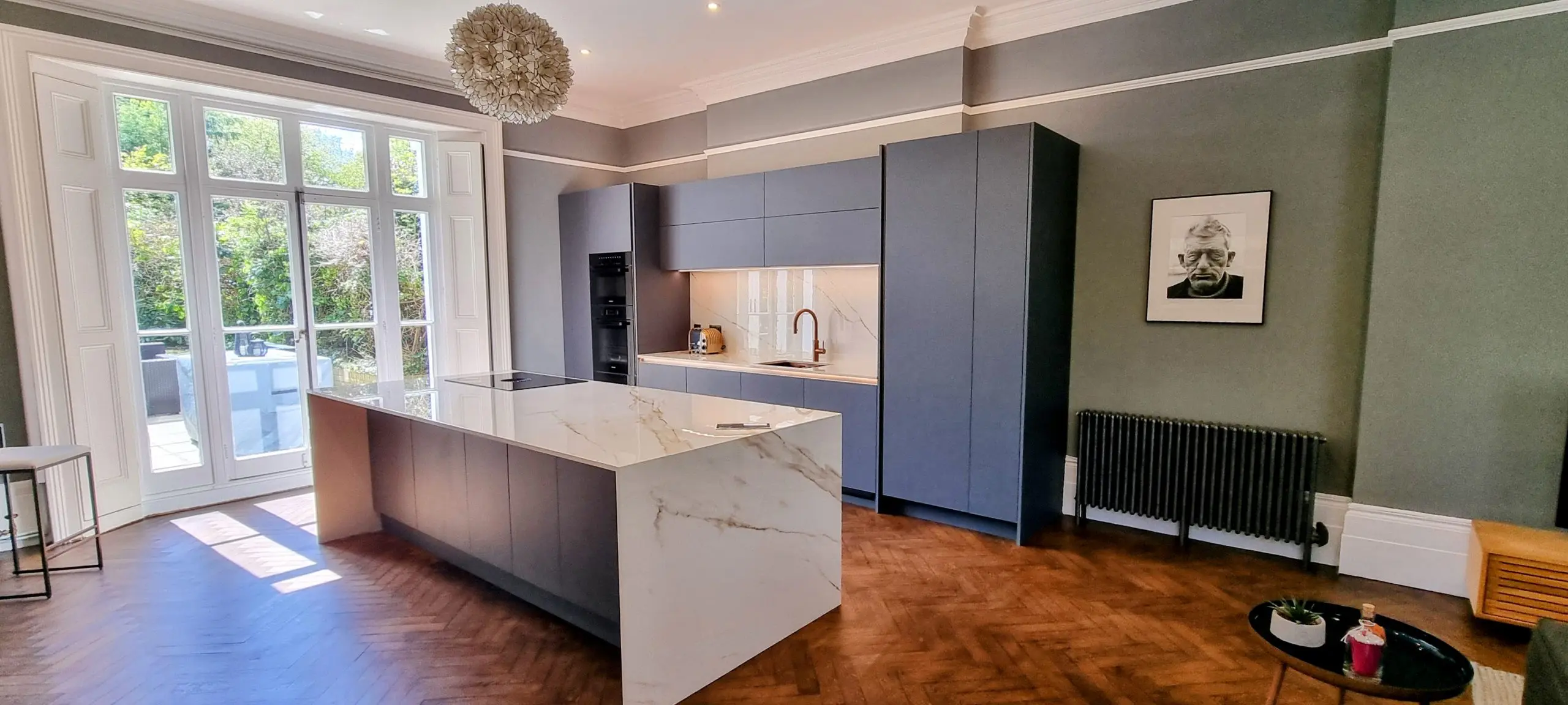 Caledonia handleless kitchen by Victoria Kitchens, Blackheath, SE London