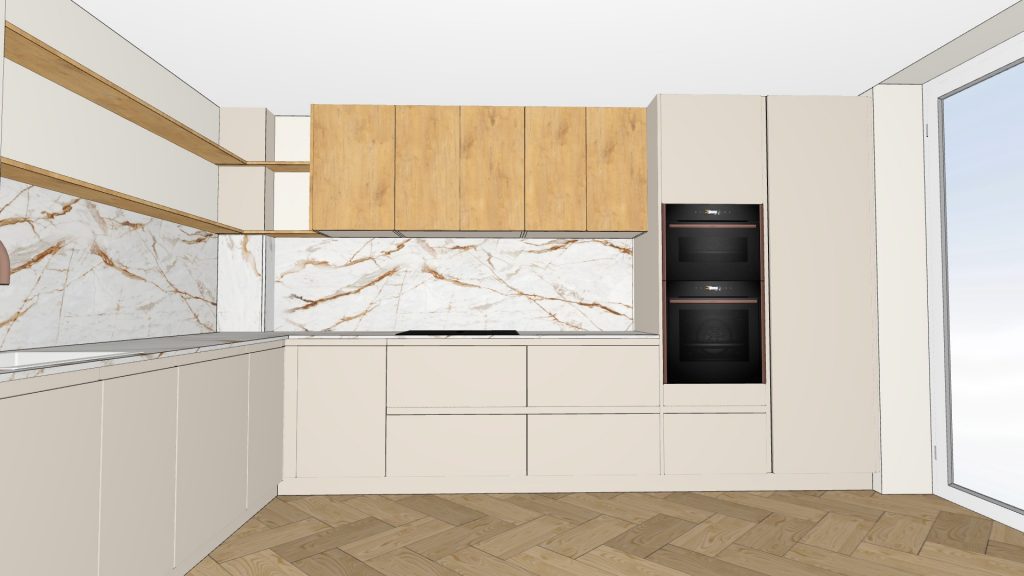 3D Design of Declan and Kim's Rotpunkt cashmere kitchen